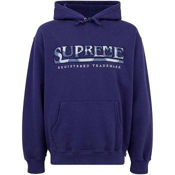 Supreme Amazing Denim Logo Kapüşonlu Sweatshirt Mavi | TR491AP