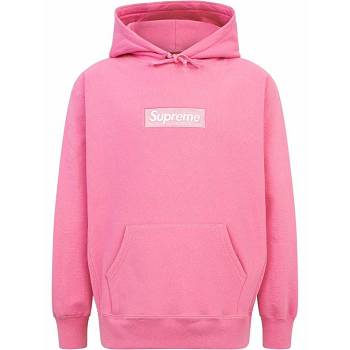 Supreme Box Logo Kapüşonlu Sweatshirt Pembe | TR487UT