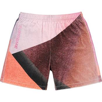 Supreme Geo Velour Şort Pembe | TR364FM
