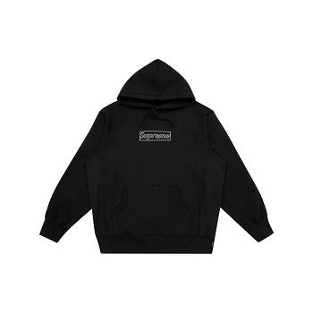 Supreme Kaws Chalk Logo Kapüşonlu Sweatshirt Siyah | TR478BC