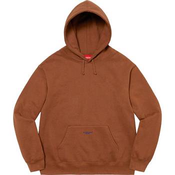 Supreme Micro Logo Kapüşonlu Sweatshirt Kahverengi | TR471JJ