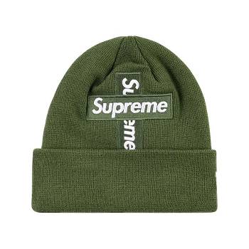 Supreme New Era Cross Box-Logo Beanie Şapkalar Yeşil | TR109LH