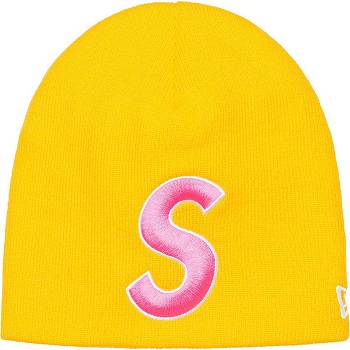 Supreme New Era® S Logo Beanie Şapkalar Sarı | TR153AP