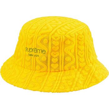 Supreme Terry Pattern Crusher Şapkalar Sarı | TR139VD