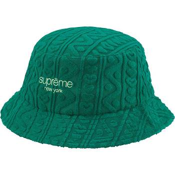 Supreme Terry Pattern Crusher Şapkalar Yeşil | TR142MA